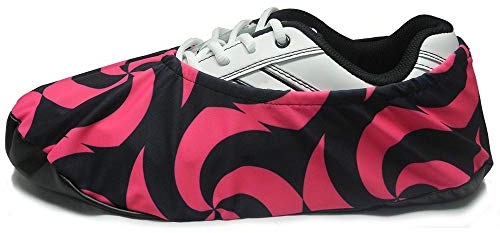 bowlingball.com Premium Bowling Shoe Protector Covers (X-Large: Fits Mens Size 9-15, Pink Spiral)