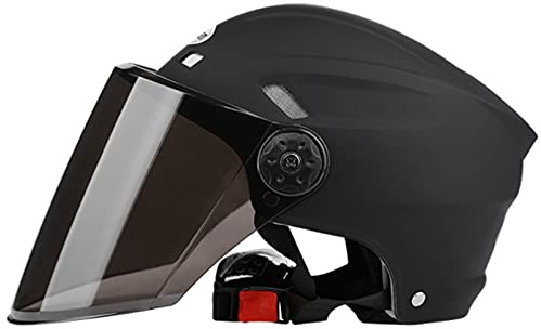 Helmets - Casque jet -Casque de Pédale de Moto Visière Pare-Soleil,pour Moto et Scooter, Protection en Cas de Chute protéger efficacement la sécurité routière des utilisateurs,Noir