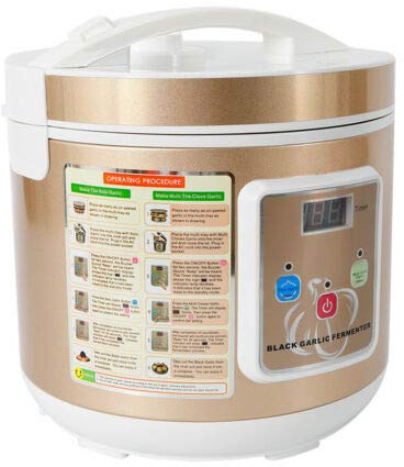 220V 5L Automatische Schwarzer Knoblauch Fermenter Garlic Maker 360° Stereo Konstantheizung All-In-One-Gärmaschine Süß und sauer Schwarzer Knoblauch-Topf
