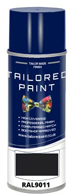 RAL9011 Graphite Black Gloss Aerosol Paint Can 2K Direct Gloss Paint RAL Colour Code For Wood, Metal, Plastic, PVC, UPVC, Fascia Boards - Indoor & Outdoor
