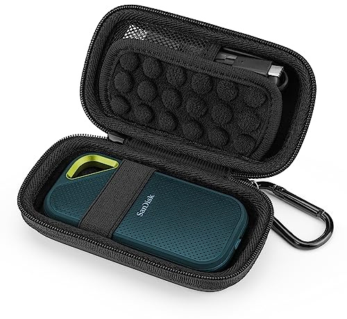 YINKE Custodia per SanDisk Extreme/Pro, Crucial BX500/X8, WD My Passport Portable SSD, Houssee Custodia rigida EVA per il trasporto (Black)