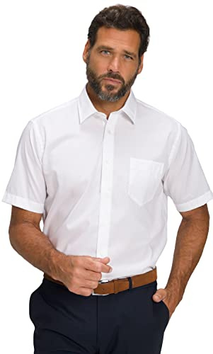 JP 1880 804891 Chemise pour Homme, Grandes Tailles, Tailles L-8XL, Business, Infroissable, col Kent, Manches mi-Longues, Coupe Confortable, jusqu'à 8XL, Blanc Neige, XL