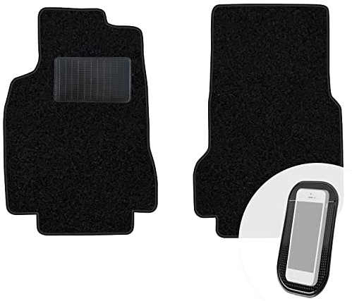 moto-MOLTICO Vorne Fußmatten Auto Velours Autoteppiche | Schwarz Automatten Set 2-teilig passend für Mercedes-Benz A-Klasse W168 1997-2004