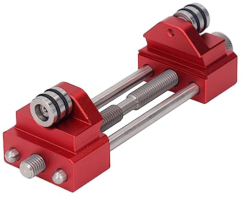 Guía de Bruñido Premium para Carpintería, Aleación de Aluminio, Rojo y Plata, Ángulo Fijo Ajustable, para Cinceles Planos, Cepilladoras y Cuchillas
