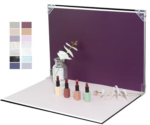Fotografi foto bakgrund kit: 7 st 12 mönster små pappersskivor för produkt och matbordsskiva platt liggande fotosession. (Liten 40 x 29 cm)