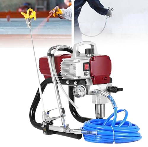 YEHOZZ Pressione di Spruzzo Regolabile, Spruzzatore di Vernice con Controllo Airless per Vernici a Dispersione/Lattice, Kit Pistola a Spruzzo Elettrica a Pressione di Spruzzo Regolabile Professionale