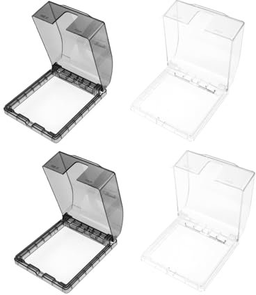 SKISUNO 4 Pieces Waterproof 86 Type Socket Covers and Black Plastic Sticky Anti-spray Wall Protector for Bathroom and Outdoor Use