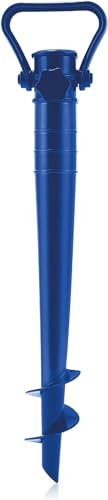Punta puntale trivella per ombrellone da spiaggia mare Picchetto Ombrello Base Fissaggio Colori Rosso Blu Giallo Verde Abs Resistente Pratico e Leggero