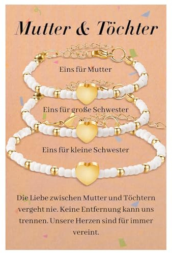 SUNSH Mutter Tochter Sohn Oma Enkelin Armband,Mutter Tochter Sohn Oma Enkelin Geschenk,Muttertags Geschenk,Mutter Tochter Sohn Oma Enkelin Geburtstags Schulanfangs geschenk,Geburtstag Weihnachten