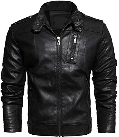 SRZYMJ Lederjacke Herren Schwarz Lederblazer Für Männer Steppweste Herren Grün Herren Hoodie Lederjacken Für Herren Wasserdichte Regenjacke Herren XL Solid Tshirt Herren