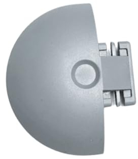 LOADCARE Endkappe Grau – Halbrund | Klickversion | Für Airlineschienen I 5 x 4,8 x 1 cm