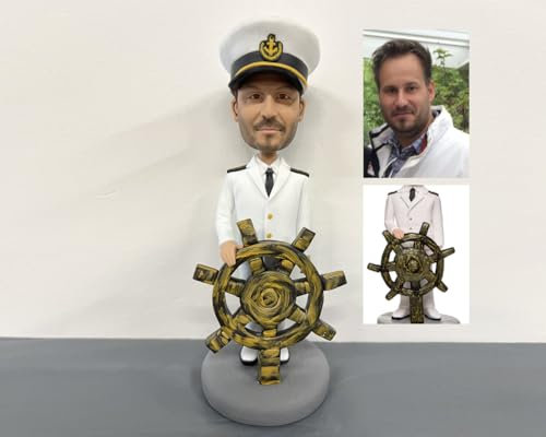 Individuelle Wackelköpfe: Kapitän, vollständig anpassbare Puppe, personalisierte Wackelköpfe, beste Geschenke zum Geburtstag