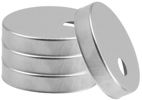 VILLCASE 2 Pairs Stainless Steel Toilet Seat Bolt Covers, 45mm Silver – Corrosion-Resistant for Secure Fixings & Bolt Protection – for WC Seats, Homes, Hotels & Public Toilets