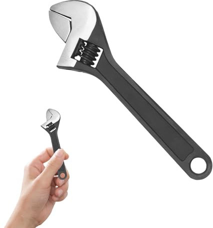 Watlikeup Small Adjustable Spanner,4 Inch Mini Adjustable Spanner,Multifunction Hand Wrench Tools,Versatile Hand Tool for Industrial and Automotive Maintenance,Lightweight and Durable(Black)