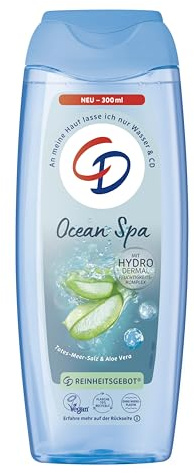 CD dusch Ocean Spa | Totes havssalt & Aloe Vera | 300 ml | Rengör försiktigt – utan mikroplast och vegan.