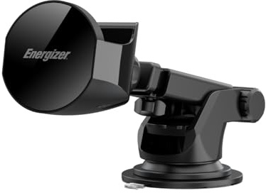 Energizer MagSafe 15W Wireless Car Charger, Energizer Universal Magnetic Car Phone Holder, Mobile Phone Holder with Quick Charge iPhone Android, USB-C Windshield Dashboard Nozzle (ECA002)