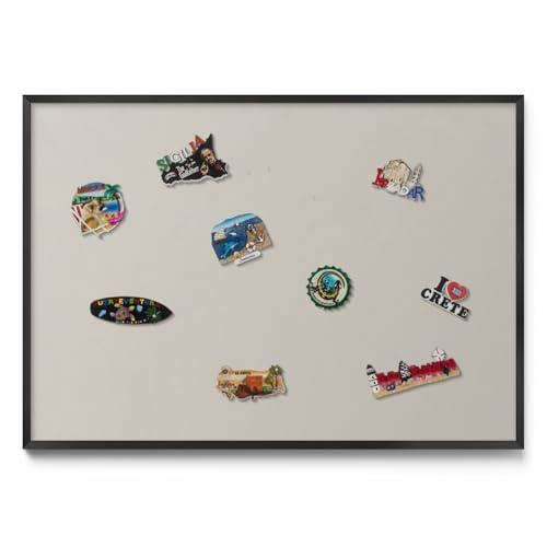 Tulup Magnettafel Pinnwand 100x70 cm Schwarz Kunststoffrahmen Beige Rosa Akzent Magnetisch Wandboard Memoboard Notiztafel Organisation für Büro Zuhause Küche Schule