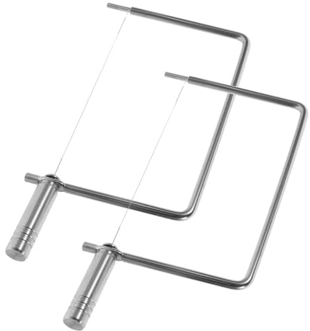 MAGICLULU Cortador de Queso de Acero Inoxidable 2 Piezas Alambre Resistente para Rebanar Queso, Mantequilla y Pan, Utensilio Portátil y Compacto para Uso en Cocina Doméstica