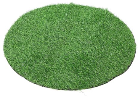 LIFKICH Kunstrasen Outdoor Rasenteppich Rund 2,5cm für Garten Terrasse und Balkon als Schachtabdeckung und Dekoration