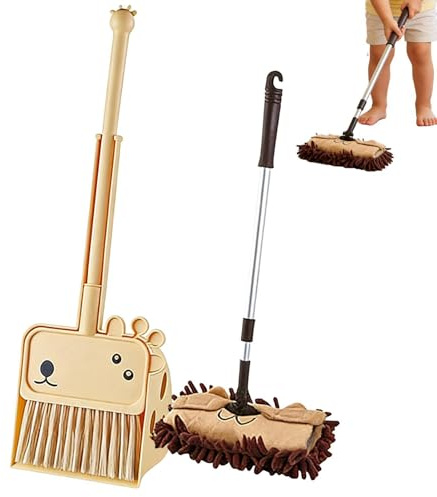 Ratpzou Petit lot Balai et Pelle,Kit de Jeu Nettoyage,Set de ménage pour Jeu d'imitation - pour La Maison La Chambre La Cuisine Les Anniversaires Et Noël