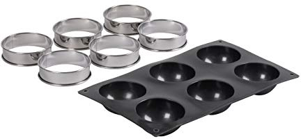 patisse 72141 Kit tartaletas Redondas Demi-Spheres Silicona Negro 33 x 18 x 3 cm 7 Unidad (S)