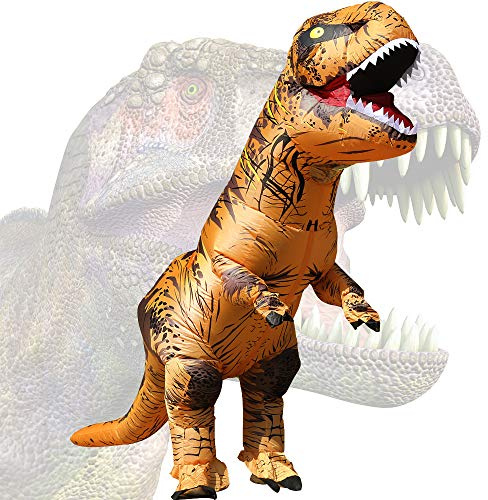 JASHKE Disfraz Inflable de Dinosaurio T-Rex para Halloween y Fiestas de Cosplay para Adultos