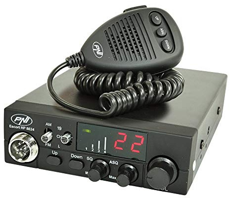 PNI CB funkgerät Escort HP 8024, 12V-24V, ASQ + Antenne CB S75 mit Kabel und festes Montagezubehör