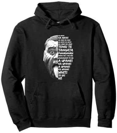 Haka Text Neuseeland Black Maori New Zealand Kiwi NZ Rugby Pullover Hoodie