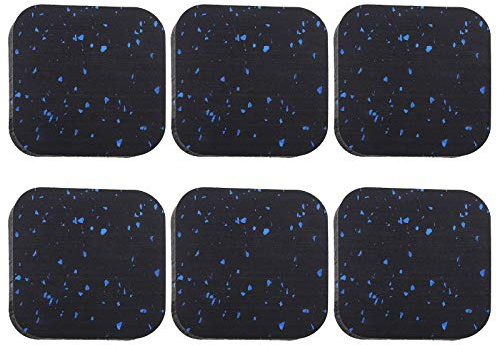 EMSea 6 tappetini per tapis roulant ad alta densità ispessiti nero blu Dot Home antivibrazione isolamento acustico pavimento attrezzature per esercizi