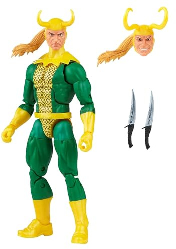 Marvel Legends Series Loki, Retroverpackung, 15 cm große Action-Figur, 3 Accessoires