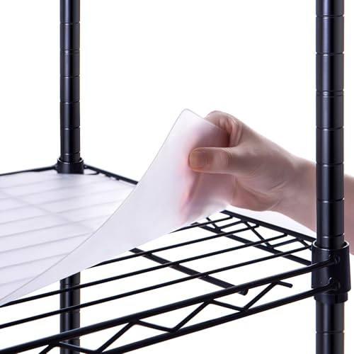Poofzy Wire Shelf Liner 14 X 30, Non-Adhesive Plastic Shelf Liners for Wire Shelving, Waterproof Protector Mats (5PK, Clear)
