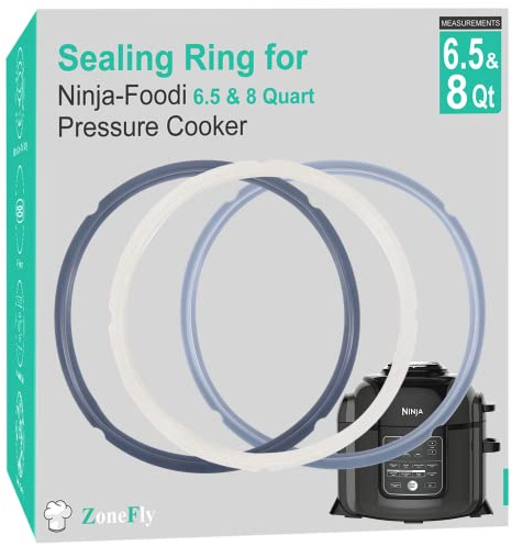 Original Ninja Foodi Sealing Ring Silicone Gasket for Ninja Foodi Pressure Cooker 6.5 Qt and 8 Quart FD401/FD302/OS401/OS301/OP401/OP302 Replacement Gasket Air Fryer Seal Ring Parts - 3 Packs
