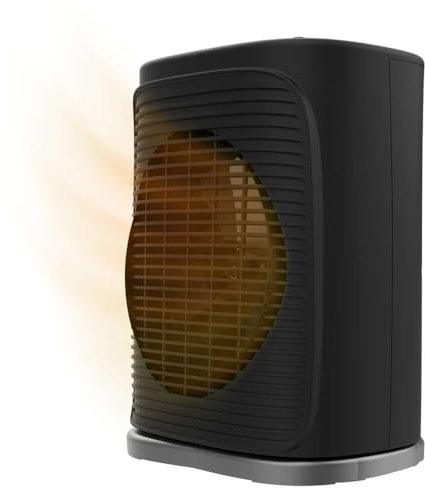 Cecotec Riscaldatore elettrico a basso consumo ReadyWarm 2050 Max Force Black. Termoventilatore da 2000 W, 3 modalità, termostato regolabile, uso semplice, area di copertura 20 m2, nero