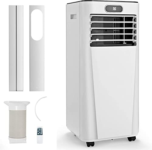 GiantexUK 7000/9000BTU Portable Air Conditioner, 4 in 1 Mobile Air Cooler, Dehumidifier, 2 Speed Cooling Fan with Sleep Mode, 24H Timer & Remote Control (9000 BTU)