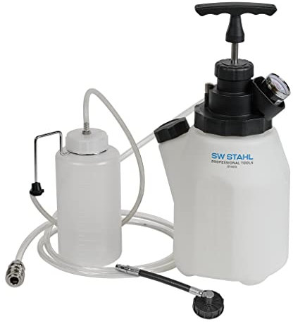 SW-Stahl 01453L Bremsen-Entlüftergerät 3L, I 4-teilig I Zubehör Bremsenentlüftung I Wechsel Bremsflüssigkeit I Entlüftungskit Zubehör I Werkzeug Bremsen entlüften