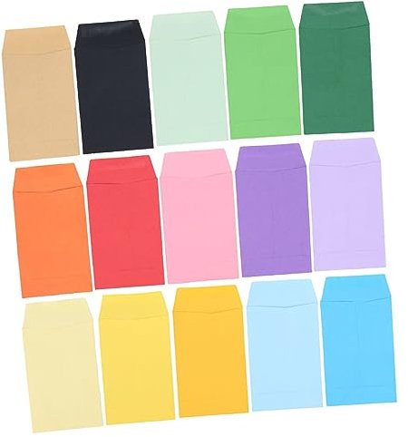 MAGICLULU 50stücke Kleine Bunte Briefumschläge Aus Papier Blanko Kartenumschläge Für Geld Schlüssel Einladungen Geschenk Grußkarten Vielseitig Für Hochzeit Geburtstag Feier Versand