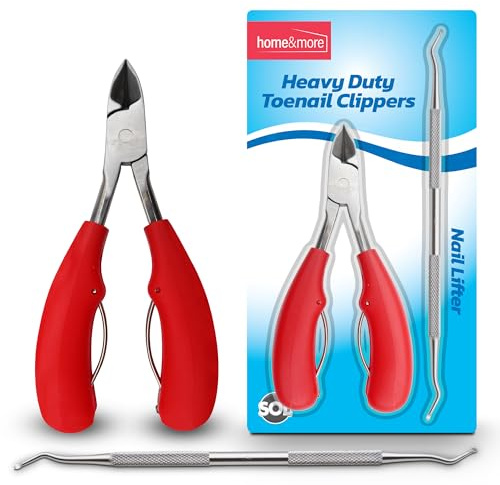 SOL 1pk Heavy Duty Toenail Clippers & 1pk Nail Remover - Stainless Steel for Thick Nails - Angled Edge for Precision - Nail Nipper & Cutter for Hands & Feet - Complete Foot Care Tool for Men & Women
