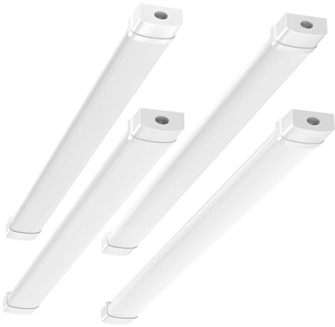 Bellanny LED Feuchtraumleuchte 115CM Werkstattlampe, 4er 40W 4800LM Verknüpfbar LED Werkstatt Deckenleuchte Röhre Licht, IP65 Wasserdicht Neutralweiß 4500K Kellerlampe für Wohnzimmer Küche Büro Garage