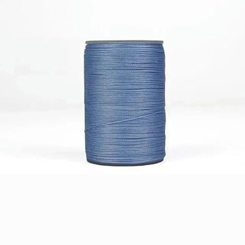 Hilo de Cera de poliéster Encerado para Costura de Cuero, 63 Colores, 0,35-0,45-0,55-0,65 mm, para Manualidades, Bricolaje, SJ143, Gris, Azul, 0,65 mm de diámetro
