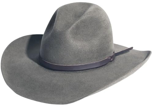 BHFYOB Homburg Zylinderhut mit exotischem Gürtel viktorianischer Zeitalter Wolle Zylinder Klassischer Porkpie Hut für Jungen Männer Erwachsene Wolle