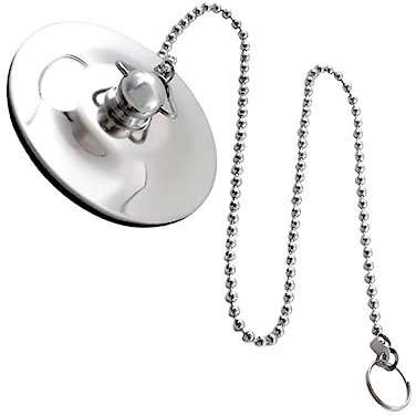 TOPBATHY Vasca Da Bagno Scolapiatti Tappo Dell'Acqua Della Vasca Da Bagno Distributore Automatico Tappo Di Scarico Della Vasca Tappo Di Scarico Della Pompa Con Catena Scarico Del Lavandino