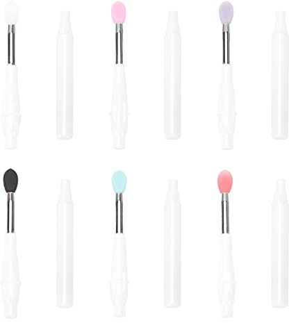NOLITOY 6st Silikon Läppborstar Läppmask Läppstiftsborstar Kvinnor Läppstift Applikatorer