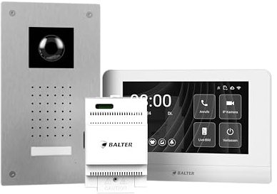 Balter ENTRI L Set – Edelstahl HD Video-Türsprechanlage für 1 Familienhaus 7 LCD Monitor Unterputz-Montage