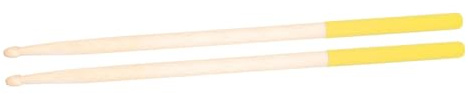 Rutschfeste Drumsticks 5a aus Ahornholz, 1 Paar Gelb | Leichtes Satz für Marschkapellen und Akustische Kits, Professionell für Junge Schlagzeuger