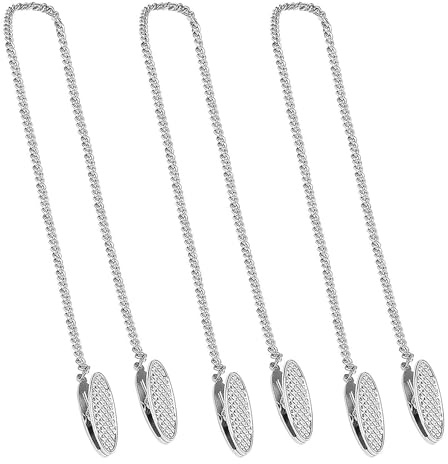 3 Stück Serviettenkette, Serviettenhalter Edelstahl, Serviettenkette Mit Clip Senioren, Serviettenkette Mit Clip Erwachsene, Serviettenklammer, für Erwachsene Senioren Und Kinder