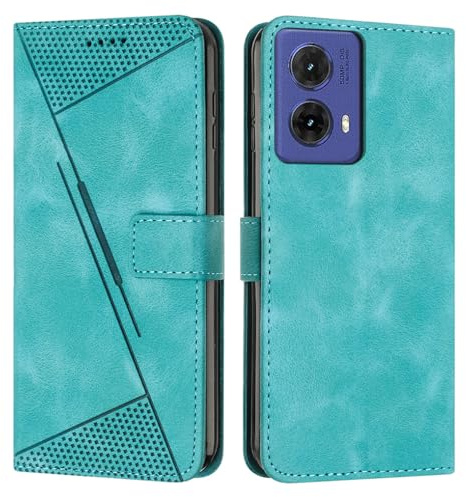 SEAHAI Funda para Motorola Moto G85 5G, Carcasa de Premium Cuero PU Billetera Flip Protectora Cubierta con Suporte/Ranura para Tarjeta/Bloqueo RFID/Cierre Magnético - Verde