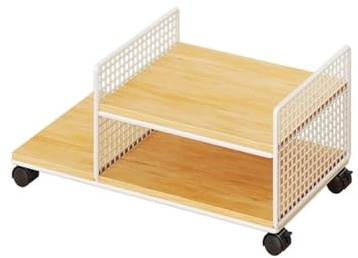 CVNIMV Soporte de Torre para computadora, Soporte para CPU, Estante para Impresora, Caja de Escritorio, Soporte para Carrito móvil con Ruedas con Bloqueo, Estante de Almacenamiento multif