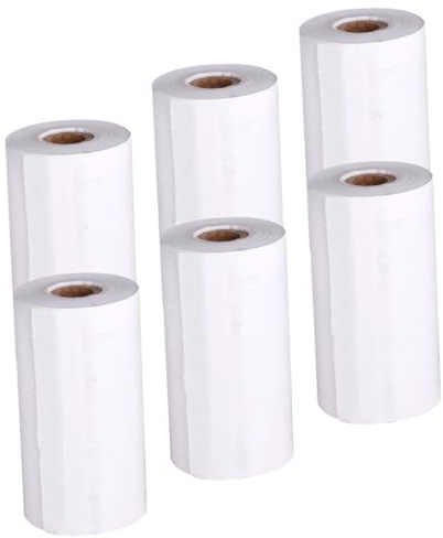 SEWACC 6 Rolls Thermal Printer Paper Roll for Instant Cameras Printable Photo Paper Compatible with Childrens and Instant Print Cameras for Bright Photos