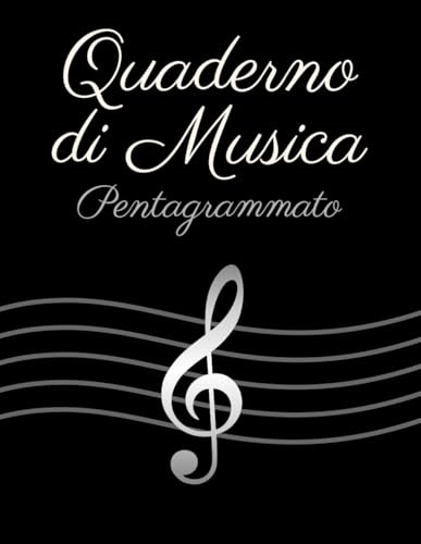 Quaderno di Musica Pentagrammato: 12 righi per pagina con indice iniziale, Perfetto per studenti, insegnanti e compositori, Formato grande