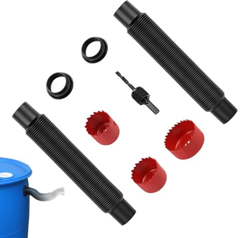 Knowlife Déviateur pour Tonneau de Pluie - Accessoires pour Adaptateur Étanche,Kit de Raccord de Tuyau pour Baril de Pluie,pour Nettoyage Extérieur Irrigation Jardin Entretien Pelouse Irrigation